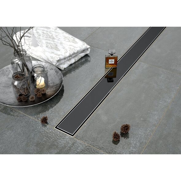 Hydroland HYDROLAND ODWODNIENIE LINIOWE SLEEK 700 CZARNE SZKŁO // OD.H.SLEEK-700-CZARNE