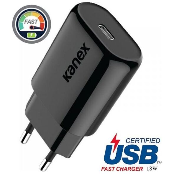 Ładowarka Kanex 1x USB-C 3 A (K160-1526-EUBK)