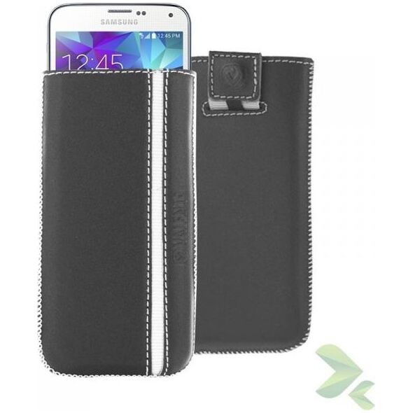 Valenta Valenta Pocket Stripe - Skórzane etui wsuwka Samsung Galaxy S5, Sony Xperia Z i inne (czarny)