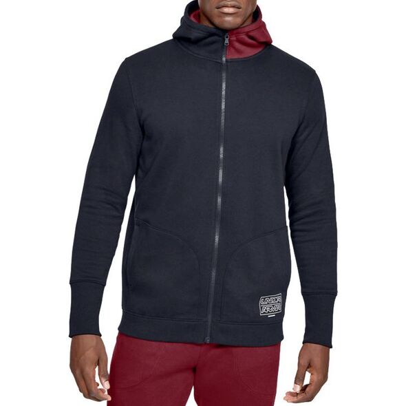 Under Armour Bluza męska Baseline Fleece Full Zip Hoodie czarna r. XS (1343006-002)