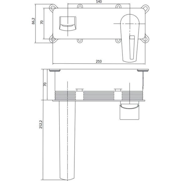Bateria umywalkowa Cersanit Mille podtynkowa chrom (S951-357)