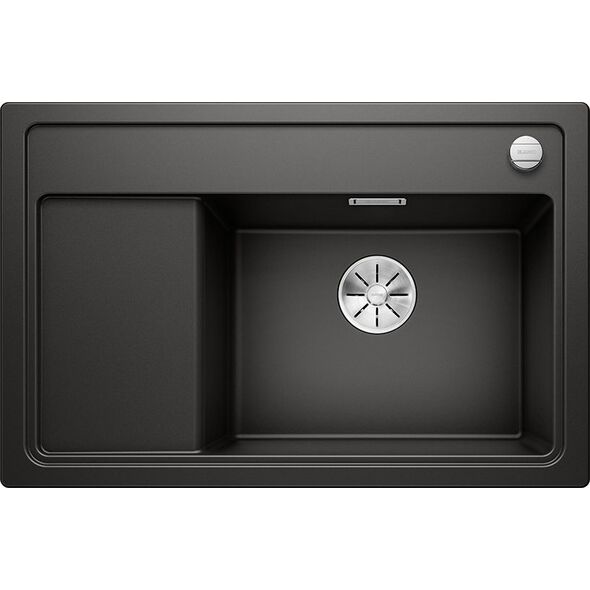 Zlewozmywak Blanco Zenar XL 6 S Compact Silgranit czarny z korkiem automatycznym InFino, komora z prawej (526052)