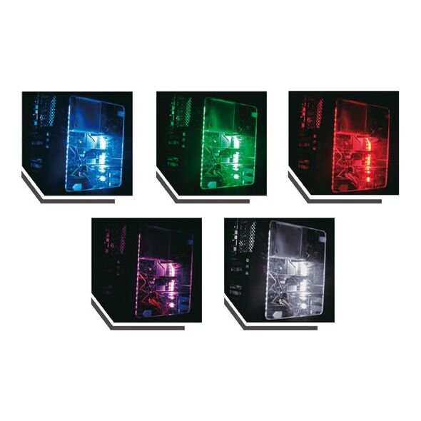 Wentylator LC-Power 120 mm RGB 2-pack + Pasek LED + Hub + Pilot (LC-CF-RGB-COMBO)
