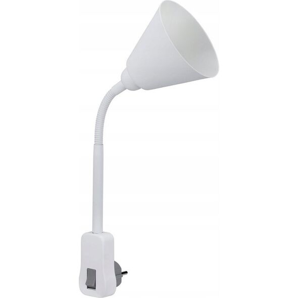 Lampa stołowa Paulmann Lampa wtyczkowa Junus E14 Biały elastyczne ramię