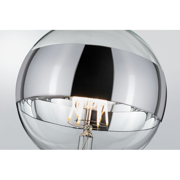 Paulmann Źródło LED G125 zwierciadło pierścień 6W 230V 520lm E27 2700K Srebrny ściemniany