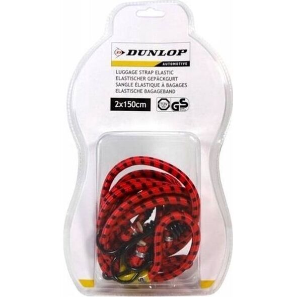 Dunlop Dunlop - Gumy do mocowania bagażu 2x150cm (Czerwony)