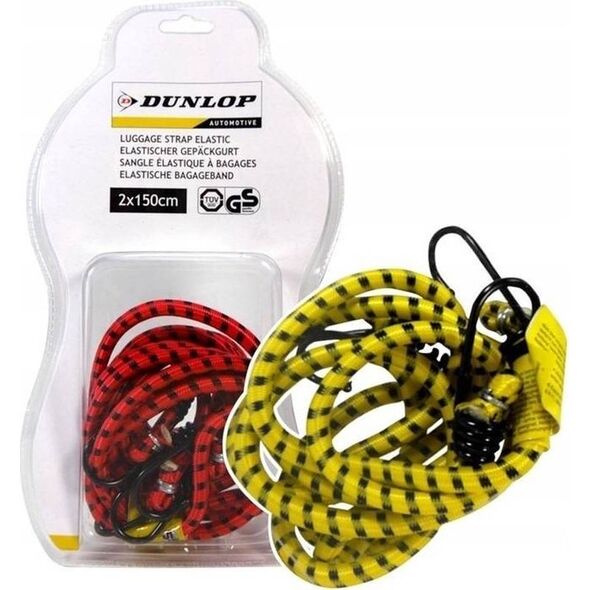 Dunlop Dunlop - Gumy do mocowania bagażu 2x150cm (Czerwony)
