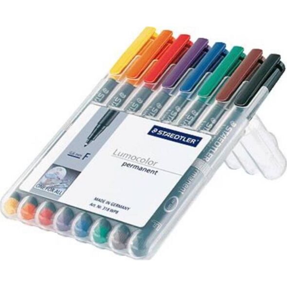 Staedtler Foliopis 318WP8 8kol. w etui STAEDTLER LUMOCOLOR permament