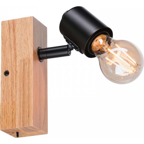 Kinkiet Paulmann Kinkiet ścienny Arvid max. 1x20W E27 230V czarny/drewno