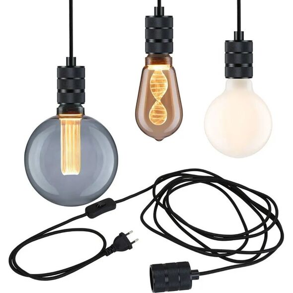 Lampa wisząca Paulmann Lampa wisząca z wyłącznikiem Neordic Tilla max.20W E27 grafitowo-czarny 230V