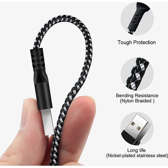 Kabel USB Maclean USB-A - microUSB 2 m Czarny (MCE483)