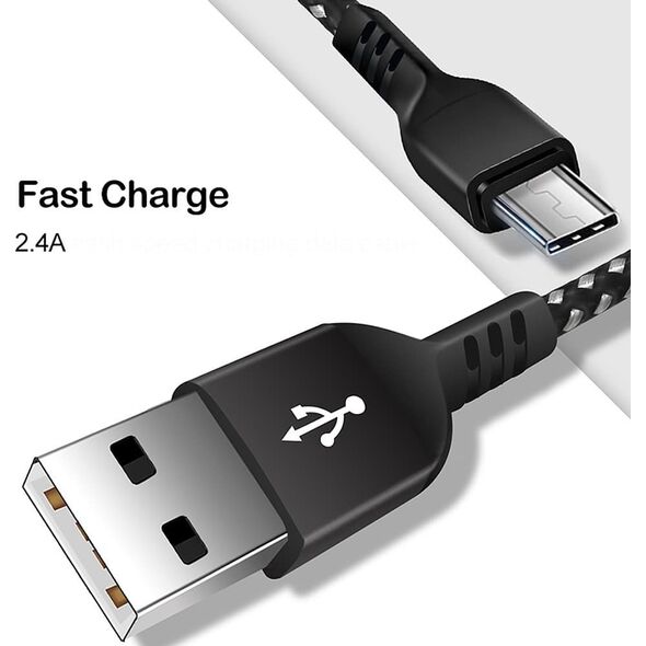 Kabel USB Maclean USB-A - microUSB 2 m Czarny (MCE483)