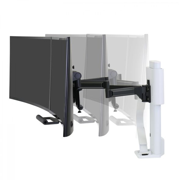 Ergotron ERGOTRON Trace Dual Monitors, Panel Clamp, Bright 45-631-216 Uchwyt stołowy
