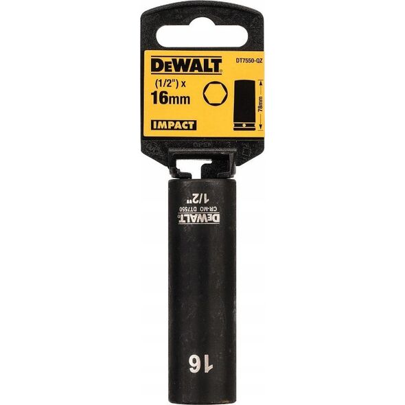 Dewalt nasadka 16mm 1/2c impact socket deep