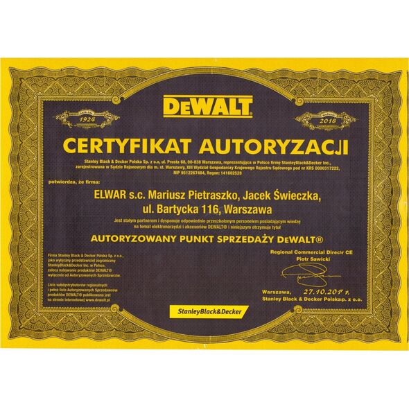 Wiertło Dewalt wiertło do drewna 18x200mm