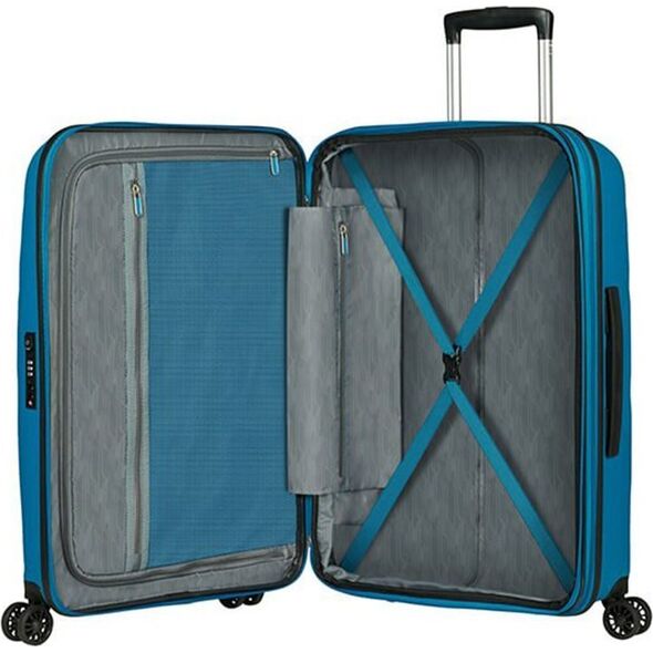 American Tourister Średnia walizka AMERICAN TOURISTER BON AIR DLX 134850 Niebieska