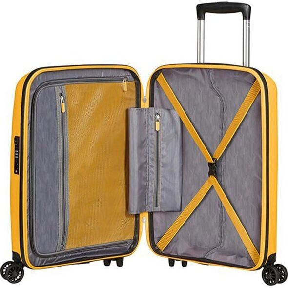American Tourister Mała kabinowa walizka AMERICAN TOURISTER BON AIR DLX 134849 Żółta