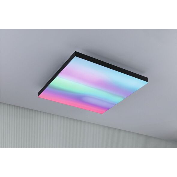 Lampa sufitowa Paulmann Panel Velora Rainbow450x450mm 19W dynamicRGBW Czarny 230V metal