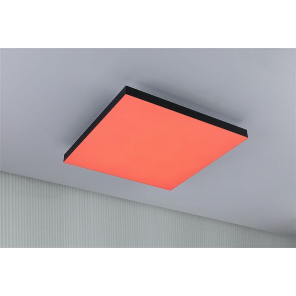 Lampa sufitowa Paulmann Panel Velora Rainbow450x450mm 19W dynamicRGBW Czarny 230V metal