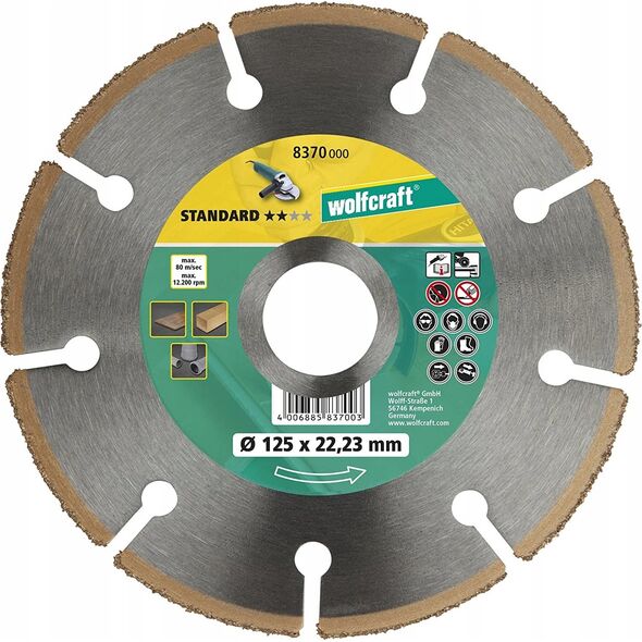 Wolfcraft Tarcza tnąca HM fi125x22,23 Wolfcraft