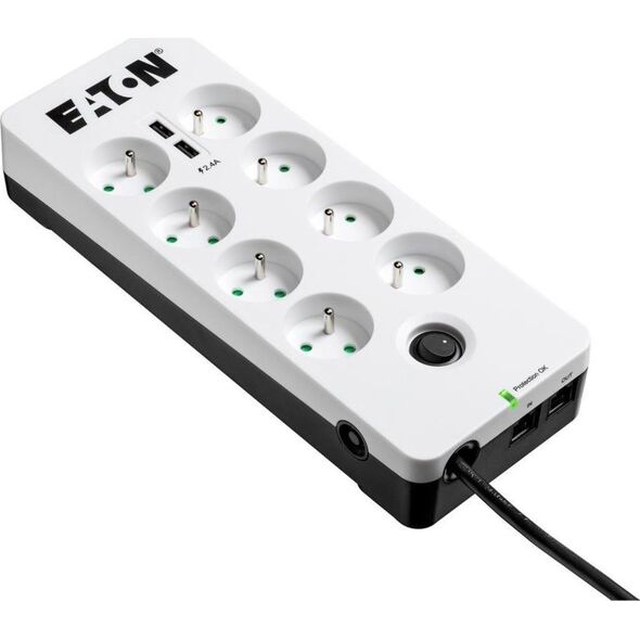 Listwa zasilająca Eaton Listwa antyprzepięciowa Protection Box 8 Tel@ USB FR