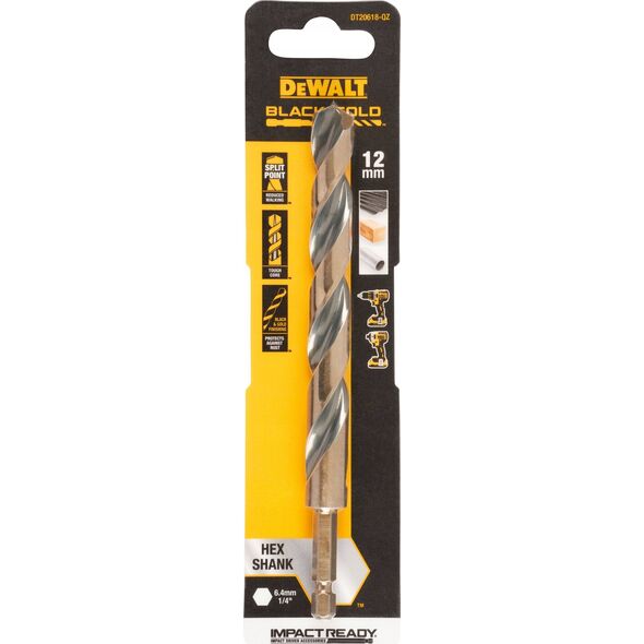 Wiertło Dewalt wiertło 9.5mm black and gold hex
