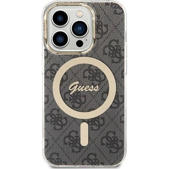 Guess Guess GUHMP15LH4STK iPhone 15 Pro 6.1" czarny/black hardcase IML 4G MagSafe