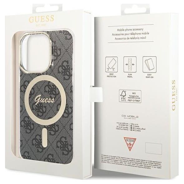 Guess Guess GUHMP15LH4STK iPhone 15 Pro 6.1" czarny/black hardcase IML 4G MagSafe