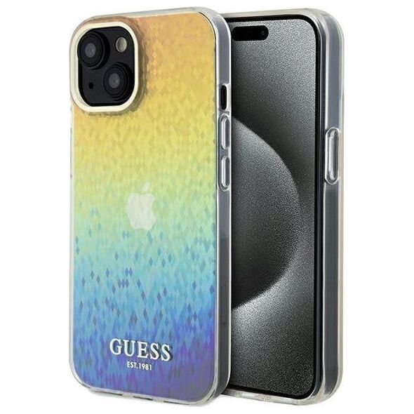 Guess Guess GUHCP14SHDECMI iPhone 14 / 15 / 13 6.1" wielokolorowy hardcase IML Faceted Mirror Disco Iridescent
