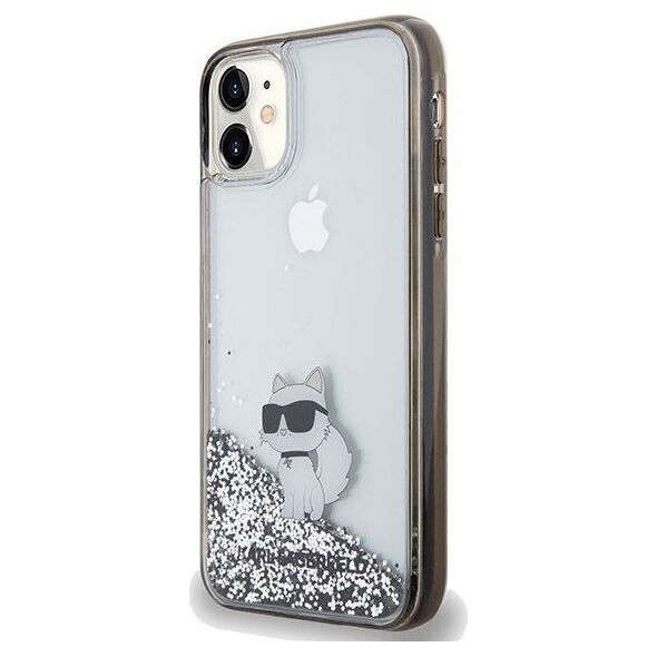 Karl Lagerfeld Karl Lagerfeld KLHCN61LKCNSK iPhone 11 / Xr 6.1" transparent hardcase Liquid Glitter Choupette