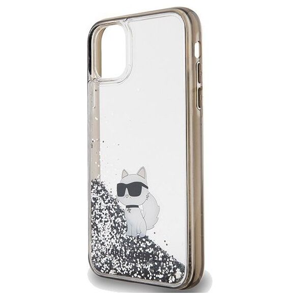 Karl Lagerfeld Karl Lagerfeld KLHCN61LKCNSK iPhone 11 / Xr 6.1" transparent hardcase Liquid Glitter Choupette