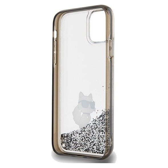 Karl Lagerfeld Karl Lagerfeld KLHCN61LKCNSK iPhone 11 / Xr 6.1" transparent hardcase Liquid Glitter Choupette