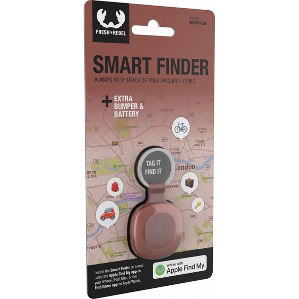 Fresh n Rebel Fresh 'n Rebel Smart Finder Tag Safari Red