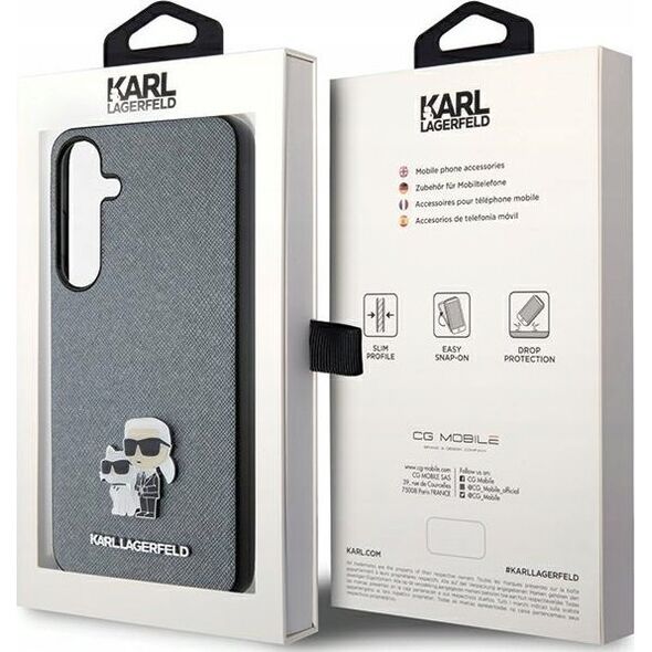 Karl Lagerfeld KARL LAGERFELD SAM S24 SAFFIANO KC PIN KLHCS24SPSAKCMPG GREY