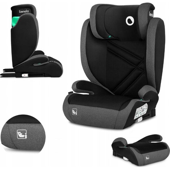 Fotelik samochodowy Lionelo FOTELIK HUGO I-SIZE BLACK CARBON 15-36KG 100-150CM