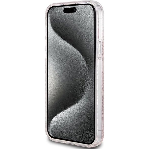 Guess Guess GUHMP15SHGCUSTGP iPhone 15 / 14 / 13 6.1" różowy/pink hardcase IML GCube MagSafe