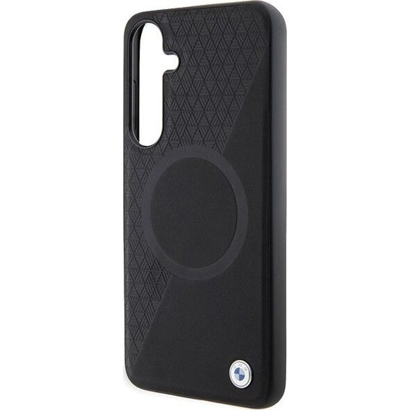 BMW BMW BMHMS24M23RTPK S24+ S926 czarny/black hardcase Signature Leather Half Textured & Circle MagSafe
