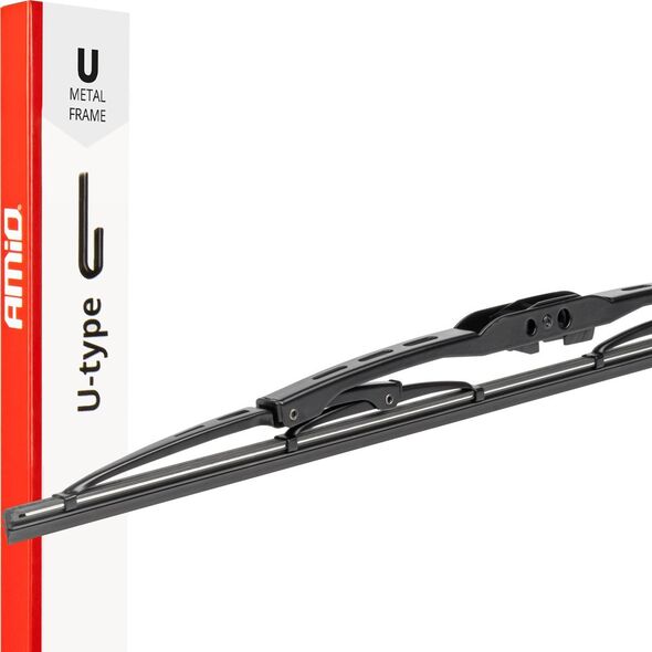 AMiO Wycieraczka samochodowa szkieletowa metalowa u-type uniwersalna 28" 700 mm 70 cm amio-04016