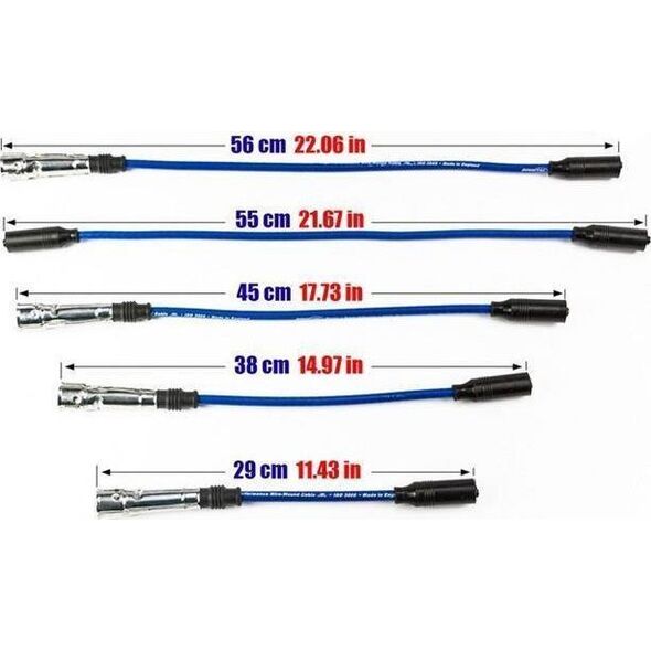 Powertec Przewody zapłonowe PowerTEC AUDI 80 VW GOLF JETTA PASSAT VENTO 84-99 Czerwone