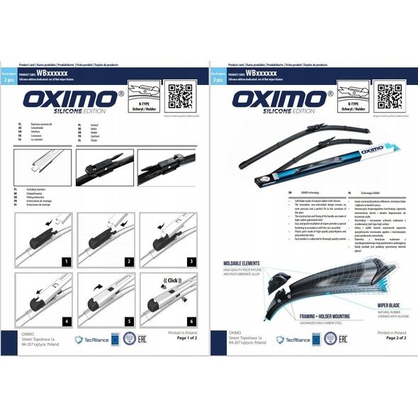Oximo Wycieraczki dedykowane BMW E60 E61 E63 E64