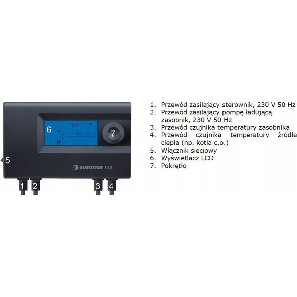 Euroster Sterownik pompy Euroster E11B czarny