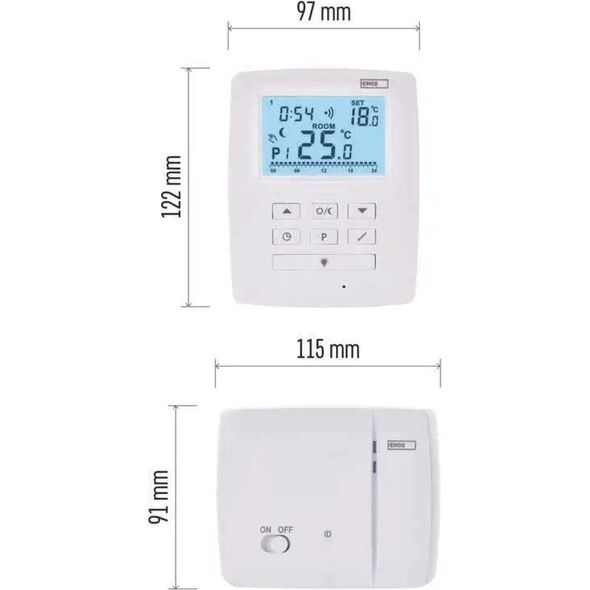 Emos Termostat bezprzewodowy OpenTherm Emos P5611OT odbiornik 230V do systemu ogrzewania/chłodzenia biały