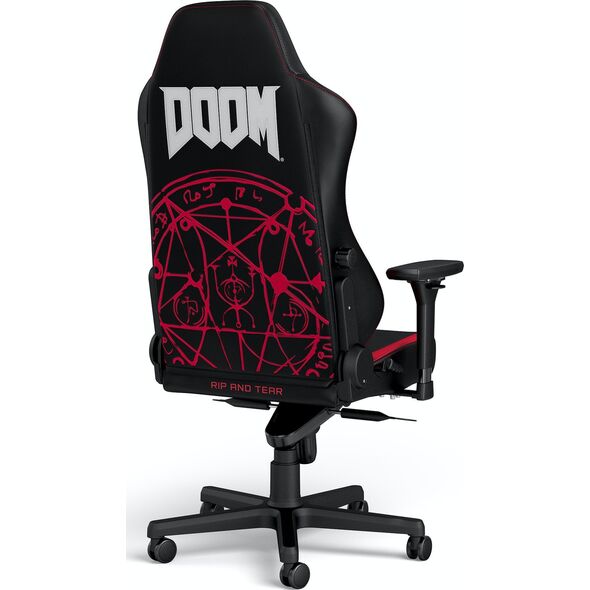 Fotel Noblechairs Fotel noblechairs HERO DOOM Edition, czarny, czarne obszycie (NBL-HRO-PU-DET)