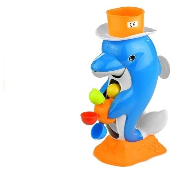 LeanToys Delfin Kołowrotki Zabawka Do Wanny Basenu Fontanna