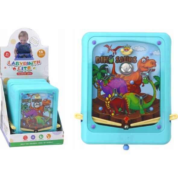 LeanToys Gra Zręcznościowa Flipper Dinozaury Plansza Niebieska