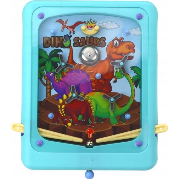 LeanToys Gra Zręcznościowa Flipper Dinozaury Plansza Niebieska