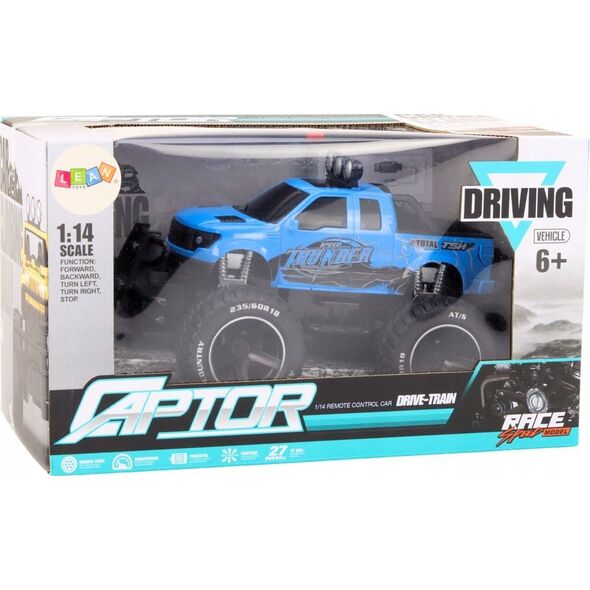 LeanToys Auto terenowe RC 1:14 27MHz Niebieskie Na Pilota Gumowe Koła