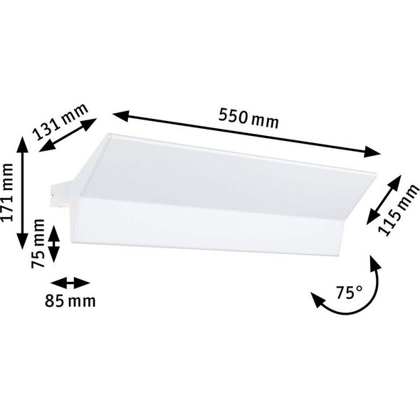 Kinkiet Paulmann Oprawa ścienna STINE LED SH Zigbee 13W+4W 2700-6500K 1400lm DIM 230V biały matowy