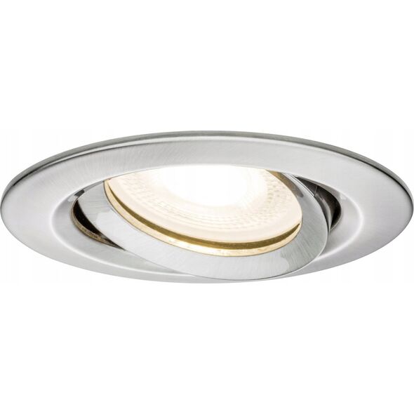 Paulmann Oprawa do wbudowania NOVA PLUS LED DIM wychylna zestaw 3xGU10 7W 460lm 93mm 2700K IP65 230V szczotkowane żelazo