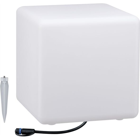 Lampa wisząca Paulmann Oprawa ogrodowa Plug & Shine CUBE 300x300 6.5W 3000K 575lm IP67 24V biały